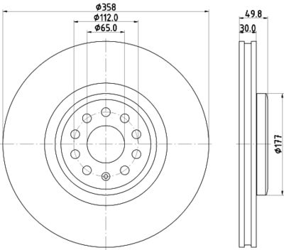 Tarcza hamulcowa MINTEX MDC3043C