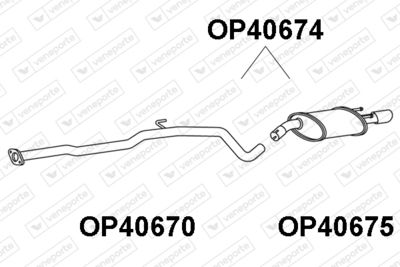 Глушитель выхлопных газов конечный VENEPORTE OP40674 для OPEL INSIGNIA