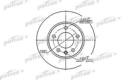 PATRON PBD1612 Тормозные диски 