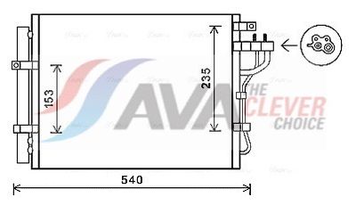 KONDENSATOR KLIMAANLAGE AVA Clever Choice KA5188D