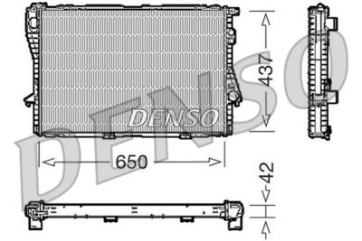 Радиатор, охлаждение двигателя DENSO DRM05068 для BMW 5