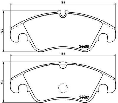 Brake Pad Set, disc brake P 24 074