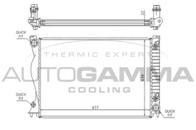 AUTOGAMMA 104248 Радиатор охлаждения двигателя для AUDI A6 C6 (4F2)