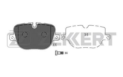 ZEKKERT BS-2529 Тормозные колодки и сигнализаторы  для LAND ROVER RANGE ROVER III (L322) 4.4 D 4x4