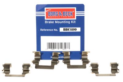 комплект принадлежности, дискови накладки BORG & BECK BBK1099