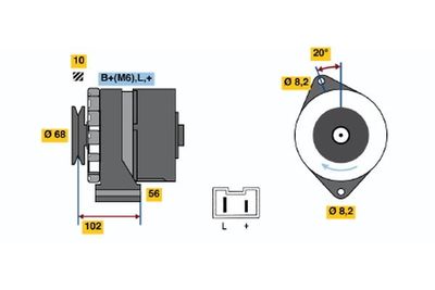 Генератор BOSCH 9 120 144 278 для RENAULT RAPID