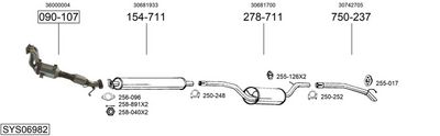 Изпускателна система BOSAL SYS06982