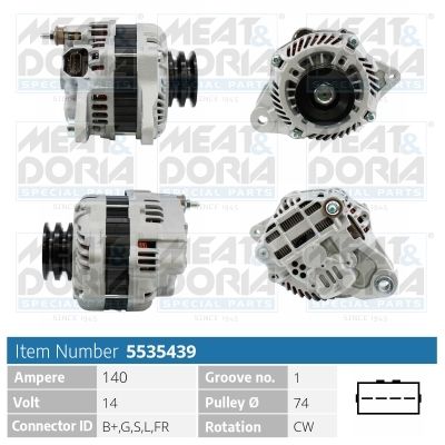 Генератор MEAT & DORIA 5535439 для MITSUBISHI PAJERO