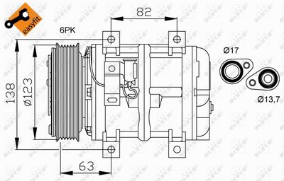 NRF Kompressor, Klimaanlage EASY FIT (32112)