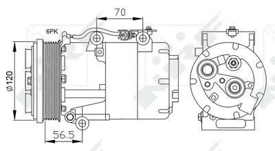 Компрессор, кондиционер WILMINK GROUP WG2159261 для FORD C-MAX