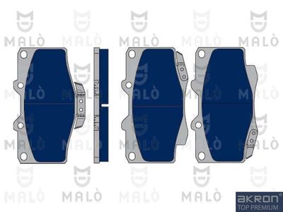 Комплект тормозных колодок, дисковый тормоз AKRON-MALÒ 1050165 для VW TARO