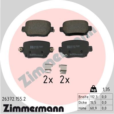 Brake Pad Set, disc brake 26372.155.2