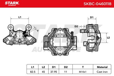 спирачен апарат STARK SKBC-0460118