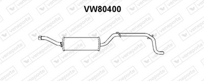 Глушитель выхлопных газов конечный VENEPORTE VW80400 для VW CADDY