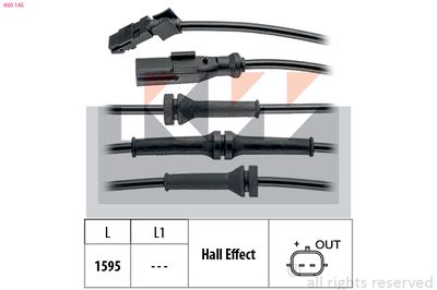 Czujnik, prędkość obrotowa koła KW 460 145