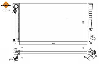 Radiator, engine cooling 519510A