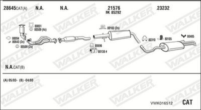 Изпускателна система WALKER VWK016512