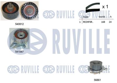 Водяной насос + комплект зубчатого ремня RUVILLE 5501441 для FIAT COUPE