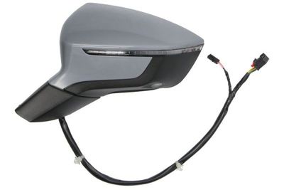 Zijspiegel Links (elektrisch, in reliëf, met verwarming, assistent rijstrookverandering, under-coated, met geheugen, elektrisch opklapbaar, met indicator) past: CUPRA ATECA  SEAT ATECA 04.16-