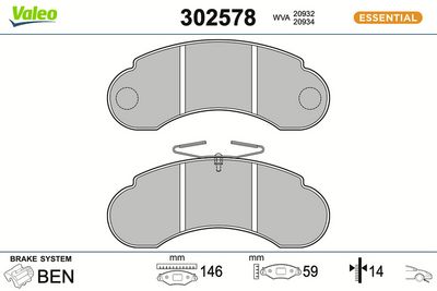 SET PLACUTE FRANA FRANA DISC VALEO 302578