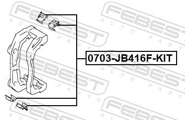 Accessory Kit, disc brake pad 0703-JB416F-KIT