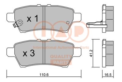 Комплект тормозных колодок, дисковый тормоз IAP QUALITY PARTS 704-13046P для NISSAN PATHFINDER
