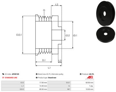 Vorschau Riemenscheibe, Generator Ansicht 4