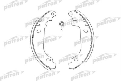 PATRON PSP243 Тормозные колодки барабанные  для RENAULT RAPID (Рено Рапид)