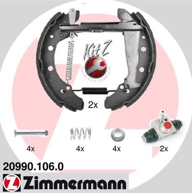 Комплект тормозных колодок ZIMMERMANN 20990.106.0 для AUDI A2