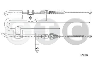 Тросик, cтояночный тормоз STC T483868 для DAIHATSU FEROZA
