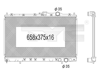 TYC 723-1012 Радиатор охлаждения двигателя для MITSUBISHI SPACE RUNNER (N1_W, N2_W)