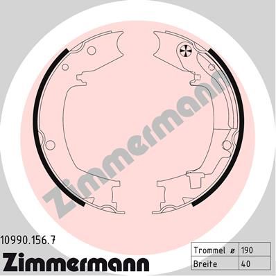 ZIMMERMANN Bremsbackensatz, Feststellbremse (10990.156.7)