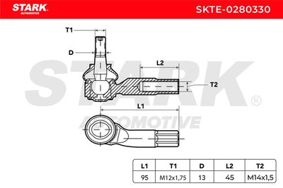 накрайник на напречна кормилна щанга STARK SKTE-0280330