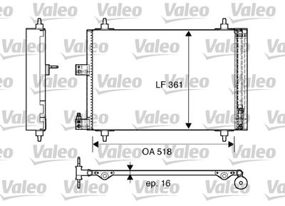 Kondensor, klimatanläggning VALEO 817667