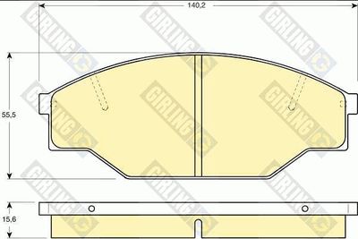 Комплект тормозных колодок, дисковый тормоз GIRLING 6111819 для VW TARO