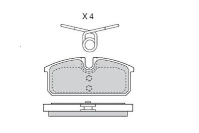 Комплект тормозных колодок, дисковый тормоз E.T.F. 12-1542 для RENAULT TWIZY