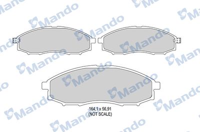Комплект тормозных колодок, дисковый тормоз MANDO MBF015740 для NISSAN NAVARA