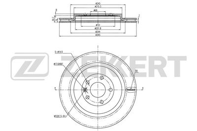 Тормозной диск ZEKKERT BS-6003 для FORD USA EXPLORER