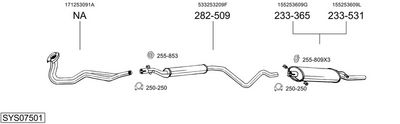 Изпускателна система BOSAL SYS07501