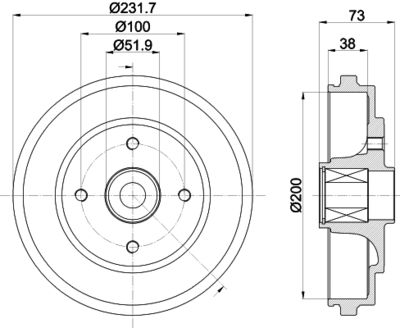 Тормозной барабан MINTEX MBD257 для SUZUKI WAGON