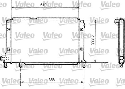 VALEO 810985 Радиатор охлаждения двигателя  для FIAT CROMA (Фиат Крома)