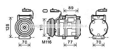 Компрессор, кондиционер AVA QUALITY COOLING JEAK056 для JEEP CHEROKEE