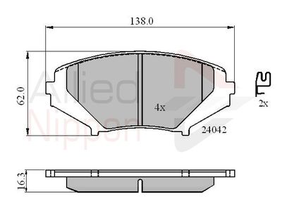 Комплект тормозных колодок, дисковый тормоз COMLINE ADB31246 для MAZDA RX-8