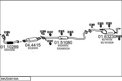 SISTEM DE ESAPAMENT MTS MAZD06740A003713