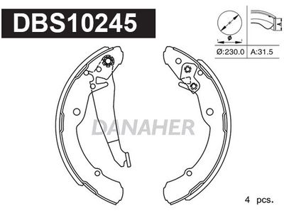 Комплект тормозных колодок DANAHER DBS10245 для BYD G3