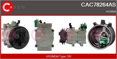 CASCO Compressor, airconditioning Brand New HQ (CAC78264AS)