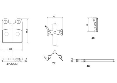 SET PLACUTE DE FRANA FRANA DE PARCARE CU DISC