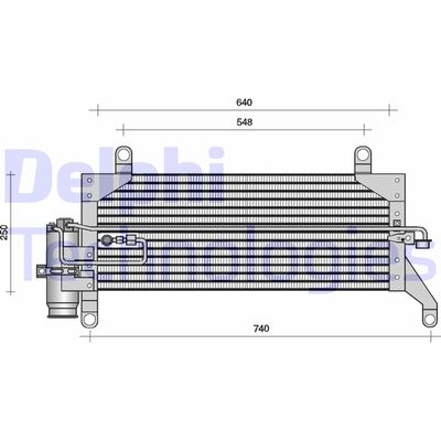 Конденсатор, кондиционер DELPHI TSP0225004 для FIAT PUNTO