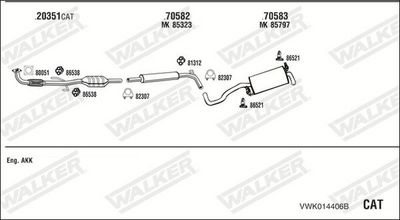 Изпускателна система WALKER VWK014406B