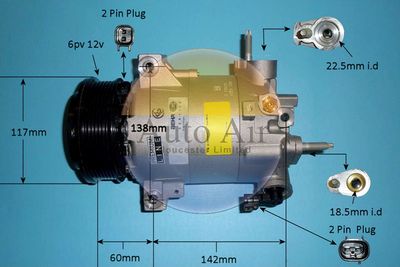 Compressor, air conditioning Auto Air Gloucester 14-1059